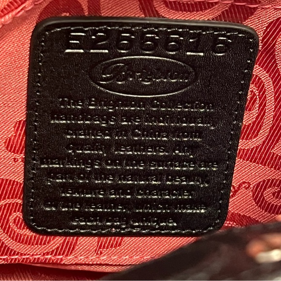 NWT Brighton “Kimbell” Satin & Leather Trim Bag w Rosettes & Heart Metal Handles - Picture 10 of 16